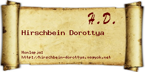 Hirschbein Dorottya névjegykártya